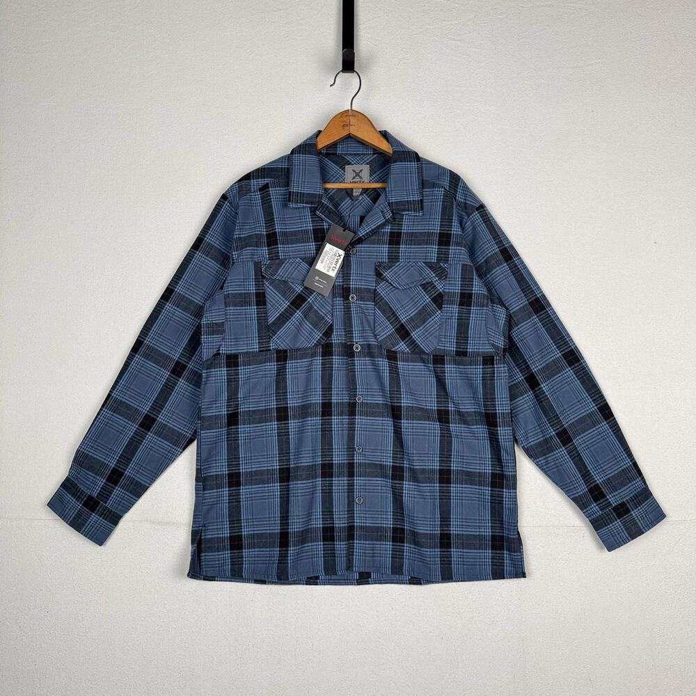 Vertx Canyon River Flannel Blue Ridge Plaid Men’s Large L Tactical‎ Shirt